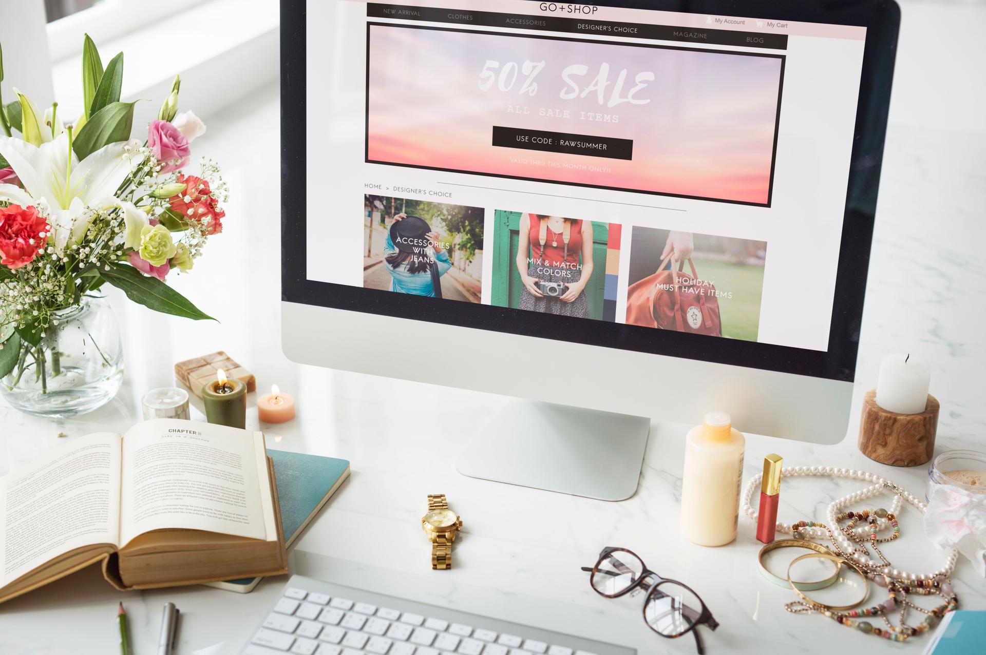 Women Shopping Online Shopaholics Purchase Concept